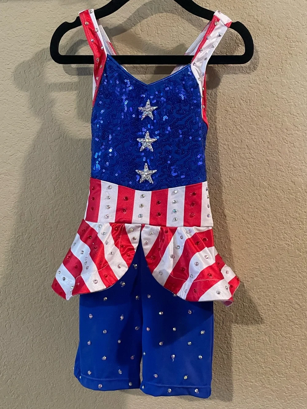 Revolution American Bandstand Patriotic Dance Costume Biketard - SC
